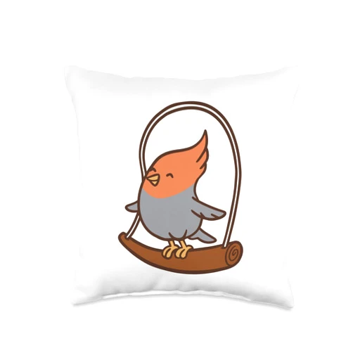 Papagei Tierhalter witzige lustige Sprüche Funny Bird Swing-Men Women Children Throw Pillow, 16x16, Multicolor
