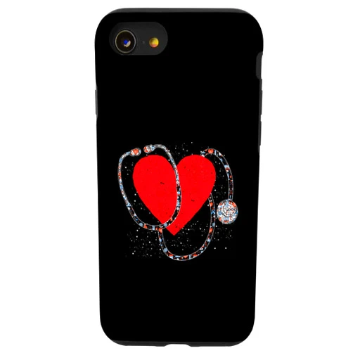Nursery Medicine Nursing Gift Hospital iPhone SE (2020) / 7 / 8 Medicine Hospital Heart Healthcare Stethoscope Medical Nurse Case