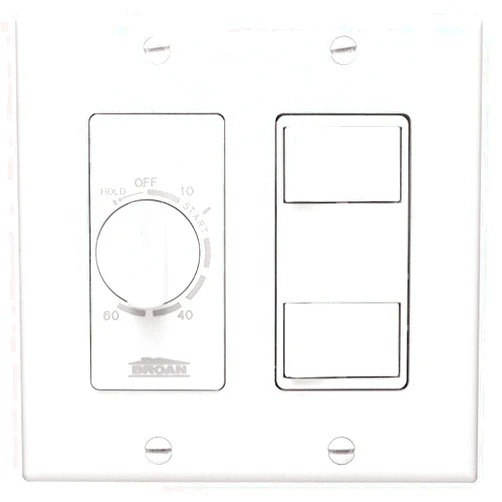 Broan-NuTone 62W 60-Minute Time Control with 2-Rocker Switches, White