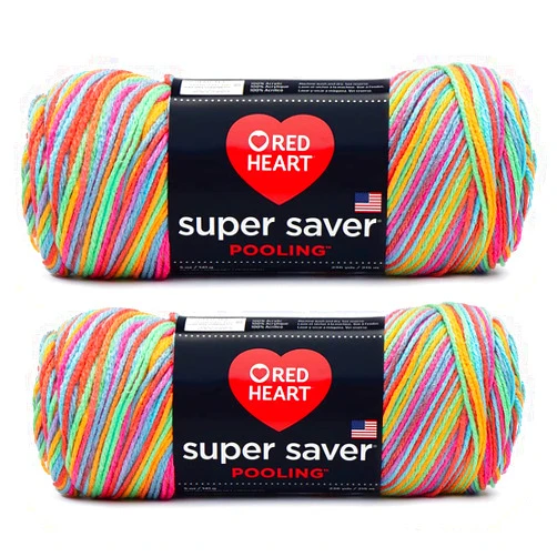 Red Heart Yarn Super Saver Pooling (2-Pack) (Papaya)
