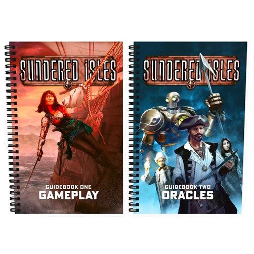 Modiphius Entertainment: Ironsworn: Starforged - Sundered Isles - Guidebooks Bundle - 2 Expansion Wirebound RPG Books, Rules & Tables, Nautical Themed