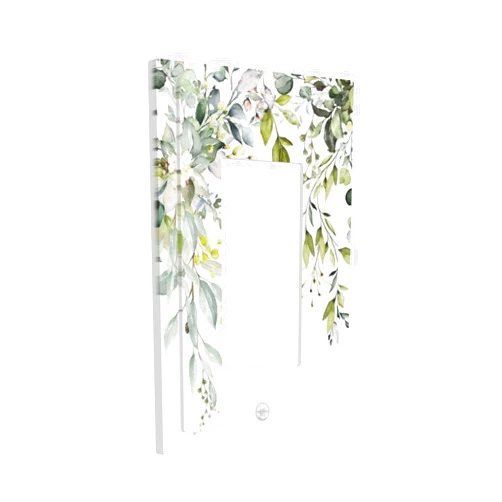MOYMTEP Watercolor Leaves Flowers Light Switch Cover 1 Gang Outlet Covers Decorative Single Rocker Switch Plate Covers, Green Eucalyptus Wall Plates for Light Switches, Mid Size 5 x 3 Inch