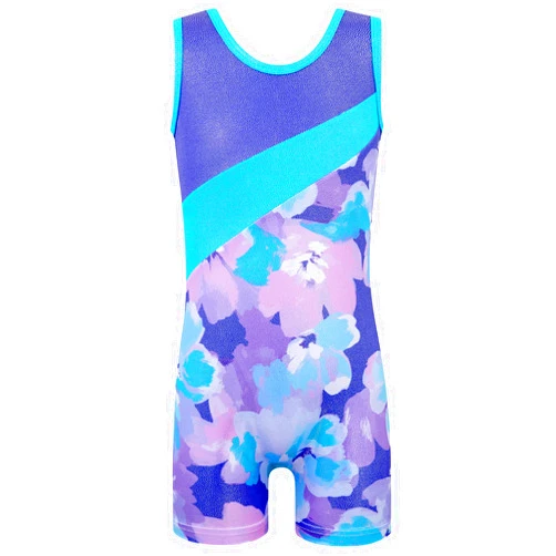 HOZIY Leotards for Girls Gymnastics Kids Children Biketard Snowflake Ribbon Blue Purple Hot Pink Sparkle