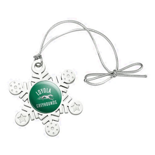 GRAPHICS & MORE Loyola University Maryland Greyhounds Logo Metal Snowflake Christmas Tree Holiday Ornament