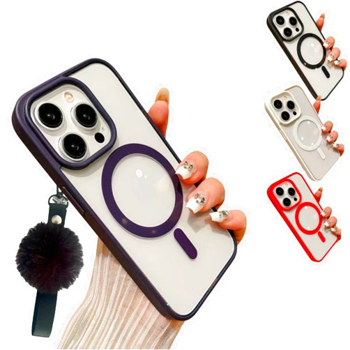 Pilaitya Clearguard Magnetic for iPhone Case, 2024 New Clearguard Magnetic for iPhone Case, Magnetic Designed for iPhone 15/14/13/12 Case (Purple,11 Pro)
