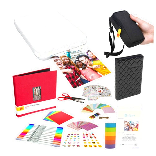 Lifeprint 3x4.5 Portable Photo and Video Printer (White) Scrapbook Bundle Deluxe