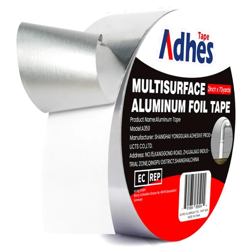 ADHES TAPE PURSUIT OF PERFECTION ADHES Heavy Duty Aluminum Foil Tape 2 Inch x 210 Feet(70 Yards) – Heat Resistant & Waterproof Silver Duct Tape – High-Temperature HVAC Tape for Ductwork, Sealing, Insulation, and Repairs