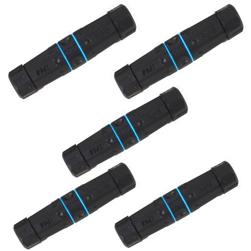 ANMBEST 5PCS Shielded RJ45 Waterproof Connector IP68 Cat5/5e/6 8P8C Ethernet LAN Cable Coupler Female to Female Outdoor Network Adapter