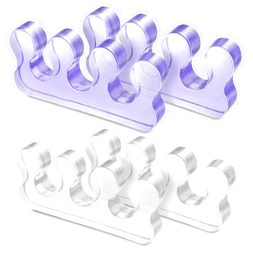 Molain 4Pcs Toe Separators Pedicure,Pedicure Toe Separators,Repeatable Washable Toenail Dividers,Toe Separators for Nail Polish Application