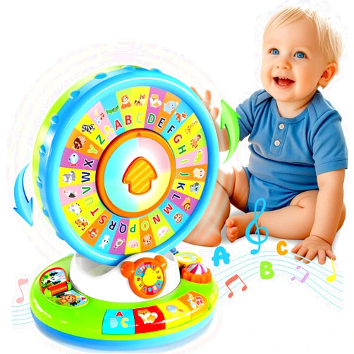 Duchong Learning Toy for Kids 1 2 3 Year Old Boys Girls, Spin and Sing Alphabet Zoo with Sounds, Interactive Educational Toys for Toddler 2-3, First Christmas 1st Birthday Gifts Toy