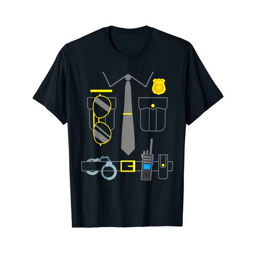 Policeman Kids & Unique Gifts Policeman Costume Funny Police Officer Wearing Cops Kids T-Shirt