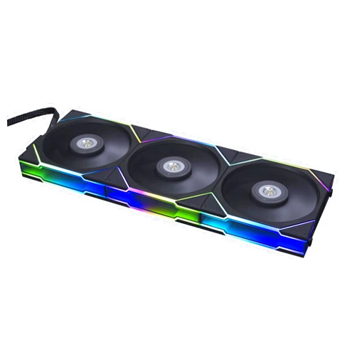 Lian Li UNI Fan TL 120mm Triple Pack - Black, High-Performance Cooling Fans with RGB Lighting
