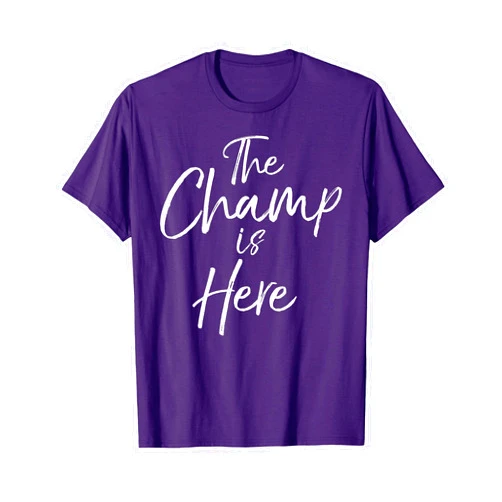 Funny Fantasy Football Winner Gifts Design Studio League Winner Gift Fantasy Football Winner The Champ is Here T-Shirt