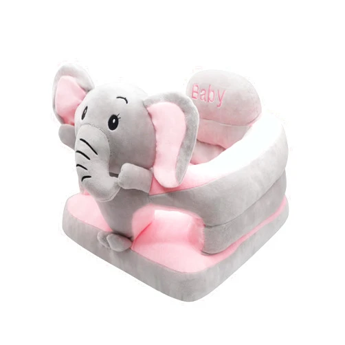 vocheer Sit Me Up Floor Seat for Baby Chair for Sitting Up Support Seat Sofa Plush Animal Shaped Baby Learning to Sit Chair for 3-24 Months Girls and Boys, PP Cotton Full Filling,Elephant