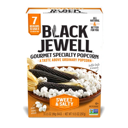 Black Jewell Gourmet Microwave Popcorn, Sweet & Salty, 10.5 Ounces (Pack of 1)