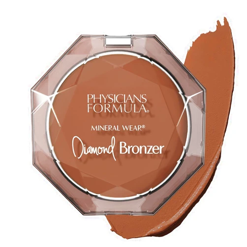 Physicians Formula Mineral Wear®Diamond Bronzer - Creamy Powder-Serum Hybrid, Weightless & Dewy Finish, Minimizes Appearance of Pores & Fine Lines - Deep Bronze Gem