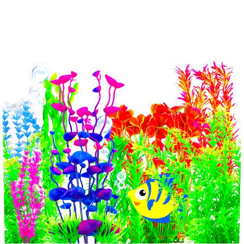 CousDUoBe 30 Pack Artificial Aquarium Plants, Full Set of Fish Tank Decorations, Various Sizes, Perfect Match ( 5.2 