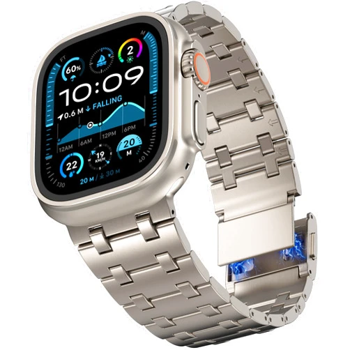 HONTECH Grade 2 Titanium Band Compatible with Apple Watch Ultra/Ultra 2 (49mm),Adjustable Titanium Apple Watch Band for Men,DLC Coating Scratch Resistant