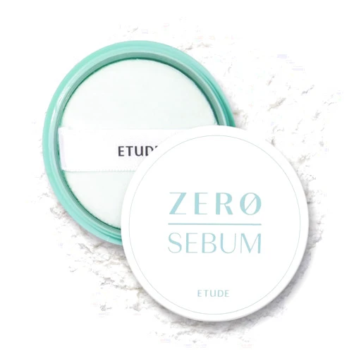 ETUDE Zero Sebum Drying Powder 4g (23AD) | Lightweight Oil Control No Sebum Loose Face Powder with 80% Mineral | Long Lasting for Setting or Foundation Makes Skin Downy, Korean Makeup, Kbeauty