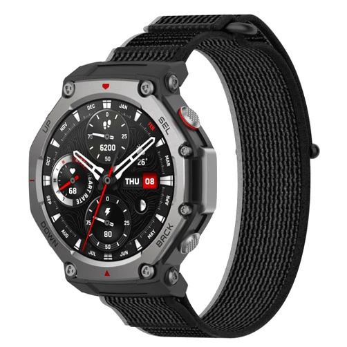 FitTurn Adjustable Nylon Watch Band Compatible with Amazfit T-REX 3 Bands Replacement Stretchy Colorful Nylon Strap Soft Braided Wrist Bands Bracelet Sport for Amazfit T-REX 3 Women Men