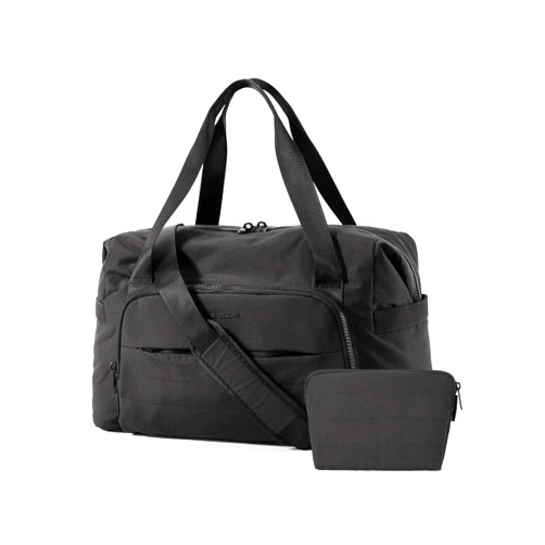 BAGSMART Travel Duffle Bag, Weekender Bags for Women Large Carry on Overnight Bag, Gym Bag with Trolley Sleeve, Personal Item Travel Bag Workout Dance Bag, Black