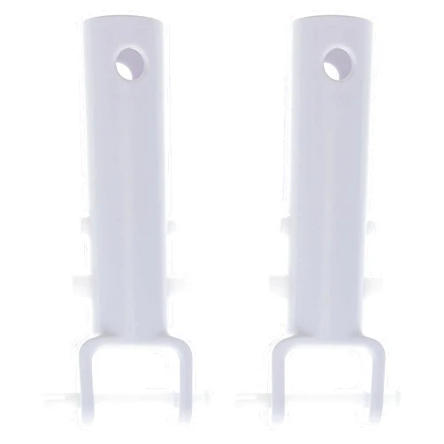 U.S. Pool Supply 2 Premium Pool Vacuum Head Replacement Handles - Sturdy Plastic Handles with Butterfly V Clips & Locking Pins - EZ Clips, Attach to Pool Accessories & Standard 1-1/4