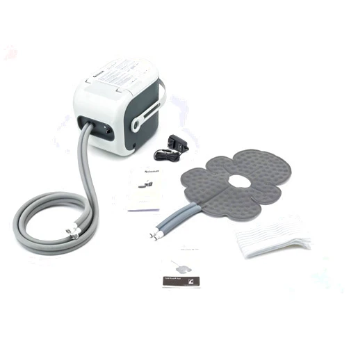 Ossur Cold Rush Therapy Machine System with Knee Pad- Ergonomic, Adjustable Wrap Pad Included- Quiet, Lightweight and Strong Cryotherapy Freeze Kit Pump-Refurbished Unit Knee Pad