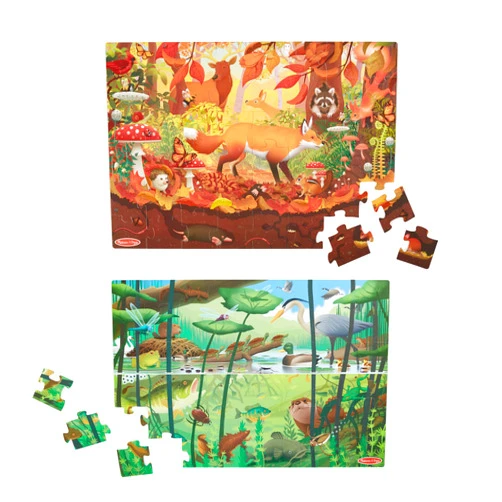Melissa & Doug Double-Sided Seek & Find Puzzle