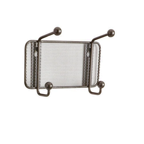 Safco - Onyx Mesh Wall Rack,2-Hook,8-1/2