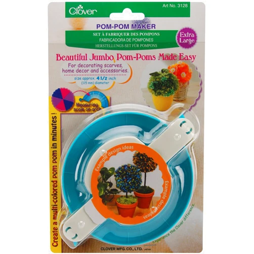 Clover+Needlecrafts+Bulk+Buy+Pom+Pom+Maker+Extra+Large+1+Pack+4+1%2f2+inch+3128+(3-Pack)3