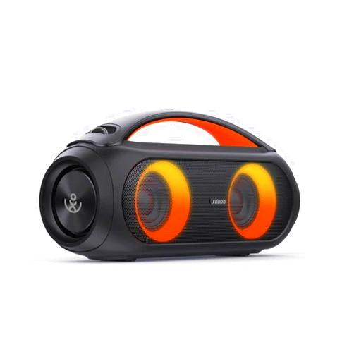 Xdobo 80W Portable Bluetooth Speaker, Boombox Wireless Speaker with Colorful LED, IPX5 Waterproof, Booming Bass, Party Speakers for Home Gaming Outdoor Camping Travel