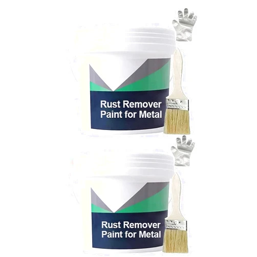Generic 2024 New Upgrade Rust Remover Paint for Metal, Rust Conversion Agent, Water-Based Metal Rust Remover, Rust Removal Converter Metallic Paint, Multi Purpose Anti (2P)