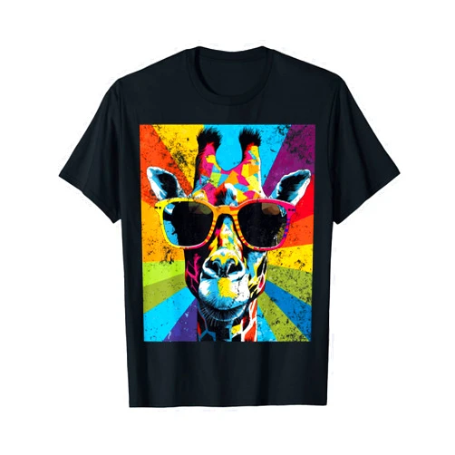 Giraffe Vintage Sunglasses Funny African By Tarin Giraffe Vintage Sunglasses Funny African Animal Lover T-Shirt