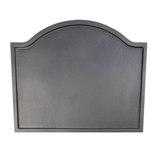Minuteman International Plain Design Cast Iron Fireback, Large,CFB-09,Black