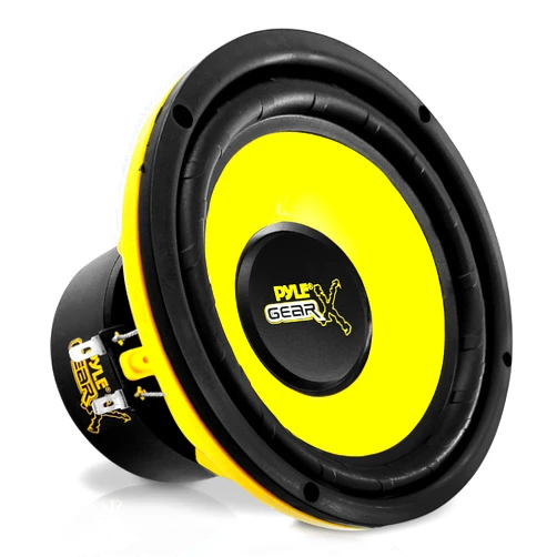 Pyle 6.5 Inch Mid Bass Woofer Sound Speaker System - Pro Loud Range Audio 300 Watt Peak Power w/ 4 Ohm Impedance and 60-20KHz Frequency Response for Car Component Stereo PLG64,Yellow