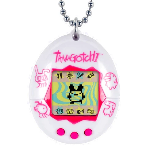 Tamagotchi Electronic Game, White/Pink