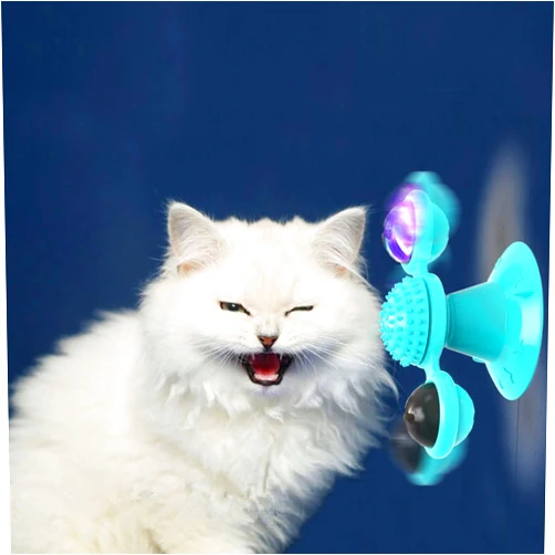 GBSYU Interactive Windmill Cat Toys with Catnip : Cat Toys for Indoor Cats Funny Kitten Toys with LED Light Ball Suction Cup‖Cat Nip Toy for Cat chew Exercise