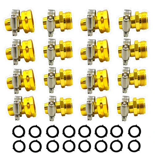 ZHONGCHENG-VALVE Garden Hose Repair Connector with Clamps, 8 Pack Water Hose Repair Kit Hose End Replacement Fit for 3/4