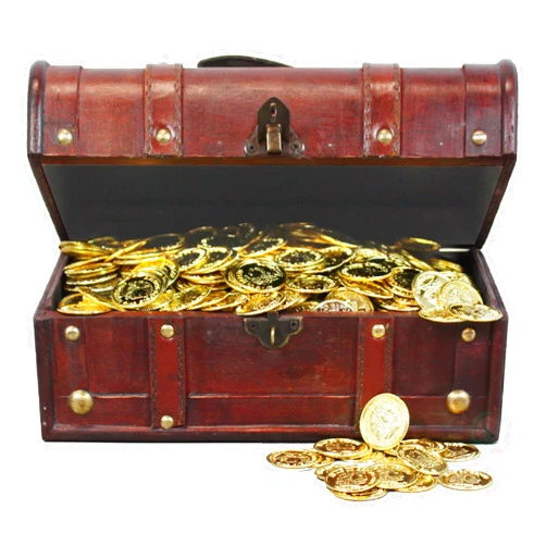 Vintiquewise(TM Decorative Treasure Box Wooden Trunk/Chest, Set of 2