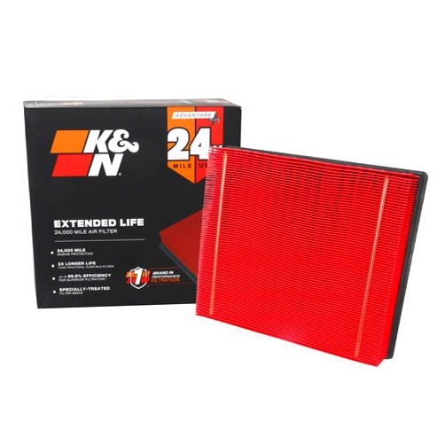 K&N Engine Air Filter: Extended Life 24,000 Mile Replacement Air Filter: Compatible with 1999-2019 Chevy/GMC Truck/SUV V6/V8 (Silverado, Suburban, Tahoe, Sierra, Yukon, Avalanche), KNX-2129