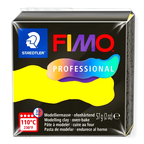 STAEDTLER 8040-100 ST, Modelling Clay Fimo Prof 57 g Yellow, Standard