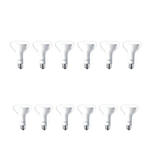 Philips LED Flicker-Free Frosted BR30 Light Bulb - EyeComfort Technology - 650 Lumen - Daylight (5000K) - 9W=65W - E26 Base - Basic LED Old Version - Indoor - 12-Pack