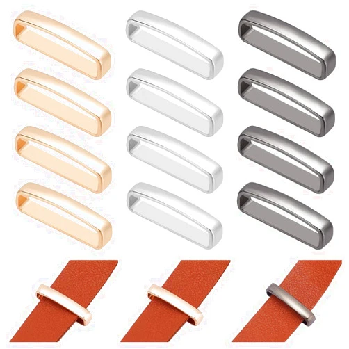 WADORN 12Pcs Metal Belt Loop Keeper, 3 Colors Men's Belt Buckles 0.87