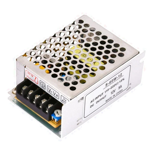 YWBL-WH 60W Regulated Switching Power Supply 5A 12V AC/DC Voltage Converter Universal Regulated Switch Power Supply for LED DC Output Power