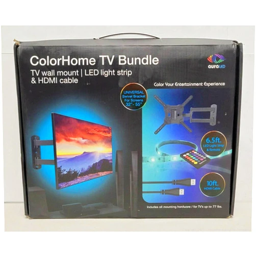 Hampton Bay Lighting Aura LED Color Home TV Mount Combo Pack, 55 inches