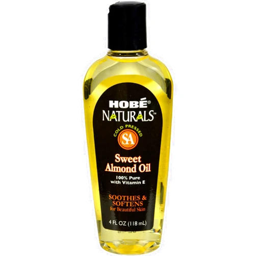 Hobe Labs Hobe Naturals Sweet Almond Oil - Soothes and Softens - Beautiful Skin - 4 fl oz (Pack of 3)
