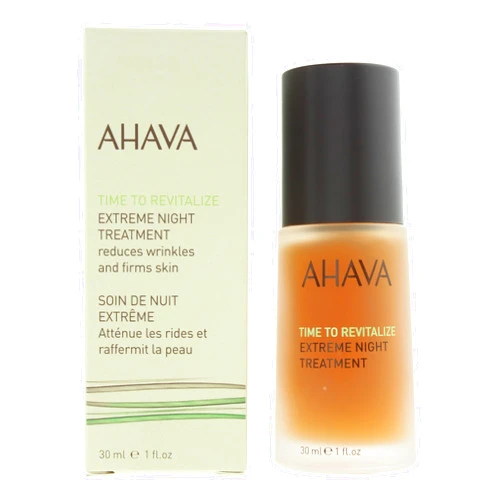 AHAVA Extreme Night Treatment - Exclusive Moisturizer, Neck & Chest Cream, Smoothes Skin & Reduces Wrinkles, Enriched with Patented Extreme Complex, Dead Sea Osmoter, Peptides & Resveratrol 1 Fl.Oz