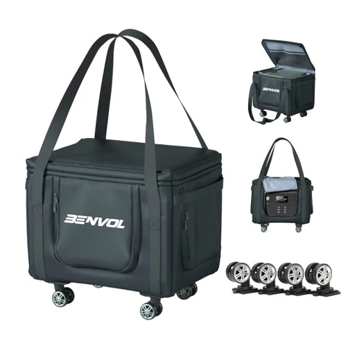 BENVOL Portable Power Station Carrying Bag,18×13×14' Fit Power Station1500w-2700w,Easy Carrying-Movable on Wheels,900D Oxford Cloth, Waterproof,Sunscreen,Dustproof, Camping, Parties, RV