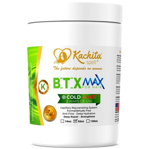 Kachita Spell Hair Treatment Rejuvenates Dry/Damaged Hair, Reduces Frizz, Provides Deep Hydration, Volume Control, and Smoothness Formaldehyde-free Max Formula (32 floz, 32.00, Fl Oz)