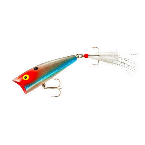 Rebel Lures Pop-R Topwater Popper Fishing Lure, Silver Shad, Pro Pop-R Plus (1/4 oz)